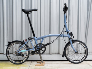 Brompton C-Line Mid Handlebar Explore Gearing Without Rack Cloud Blue